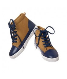 Crazy 8 brown/navy laceup high top sneakers 